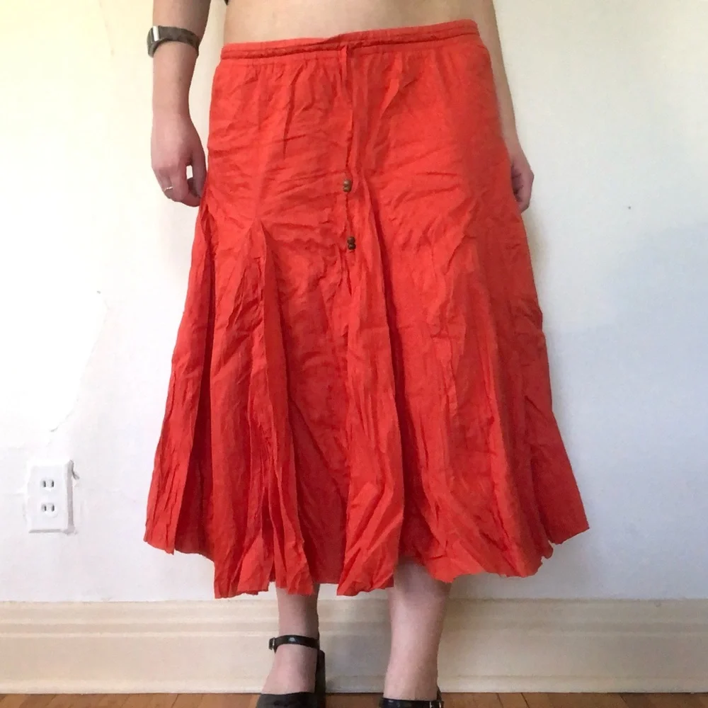 y2k Billabong Orange Beach Skirt - Picture 2 of 7